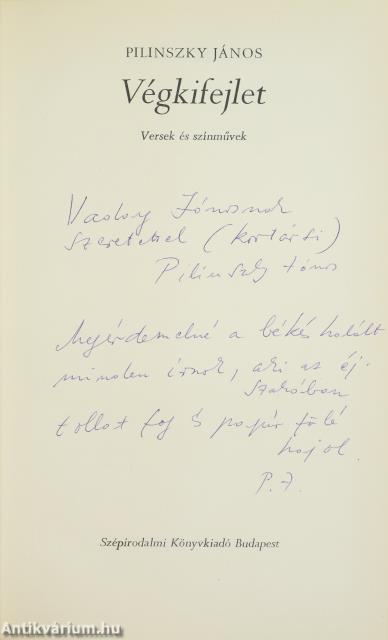 Végkifejlet (dedikált példány)