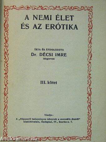 A nemi élet és az erótika III-IV. (töredék)