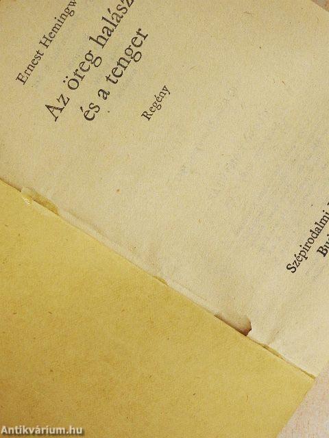 Az öreg halász és a tenger