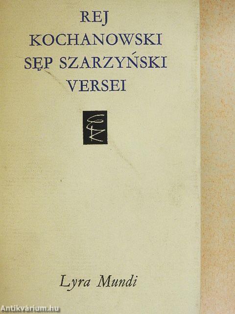 Mikolaj Rej/Jan Kochanowski/Mikolaj Sep Szarzynski versei 