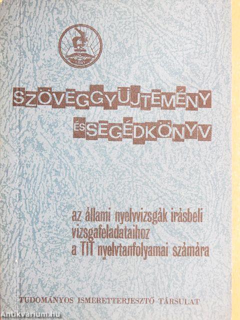 Szöveggyűjtemény és segédkönyv