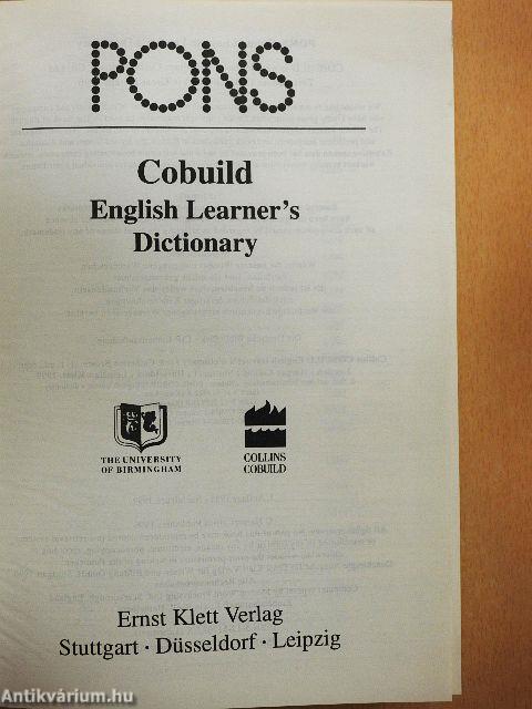 PONS Cobuild English Learner's Dictionary