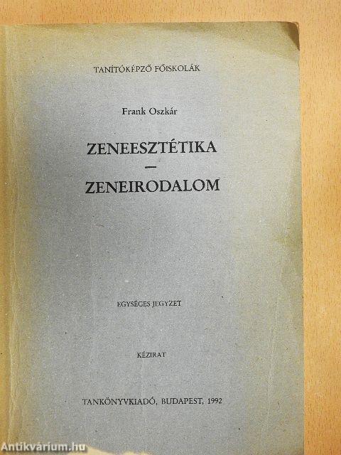 Zeneesztétika/Zeneirodalom