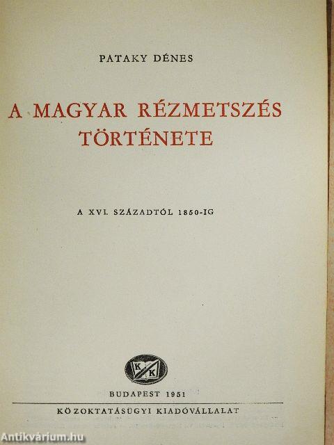 A magyar rézmetszés története