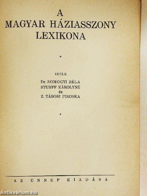 A magyar háziasszony lexikona