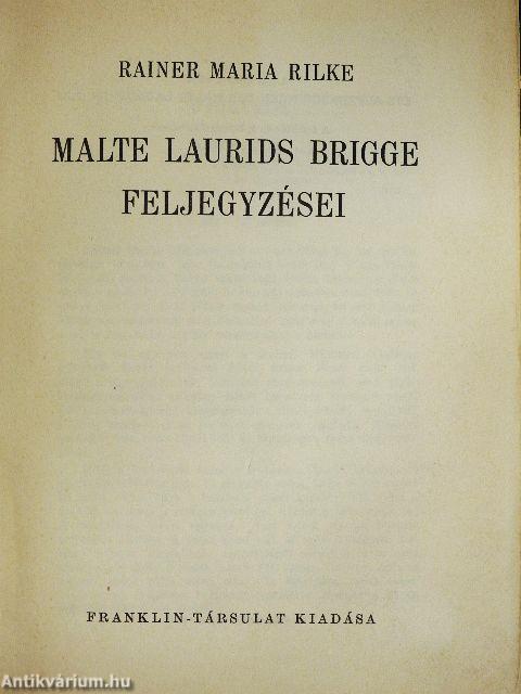Malte Laurids Brigge feljegyzései