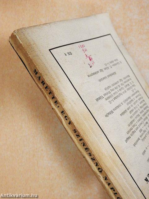 Egy szinésznő naplója