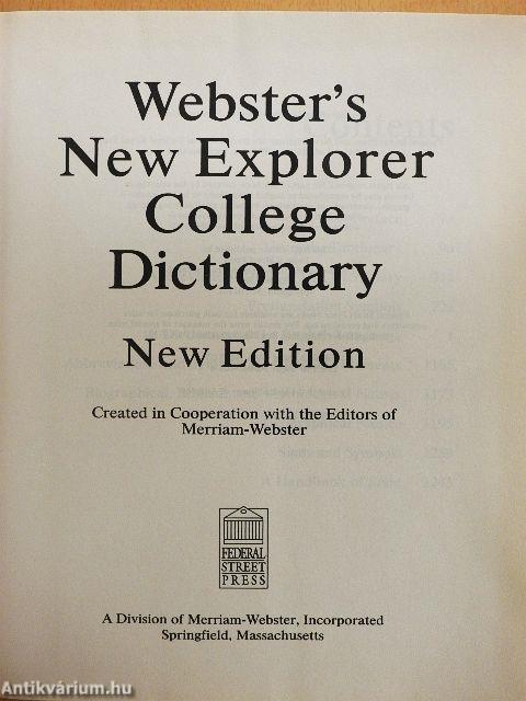 Webster's New Explorer College Dictionary