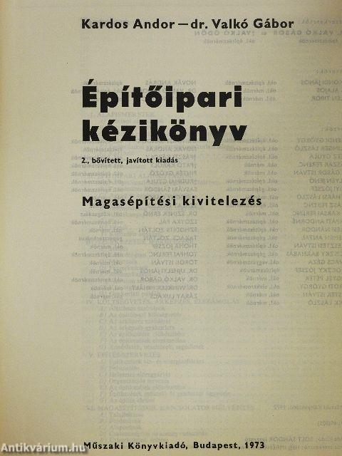 Építőipari kézikönyv