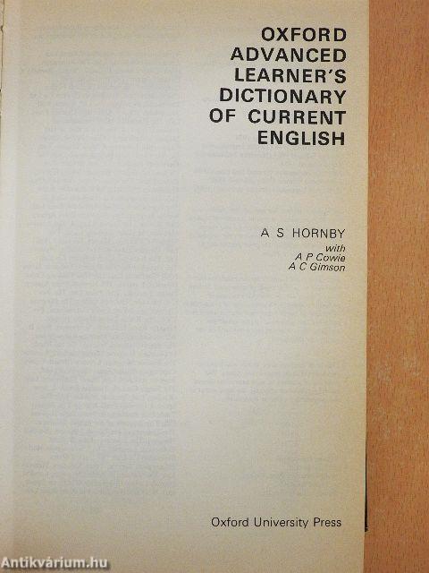 Oxford Advanced Learner's Dictionary of Current English
