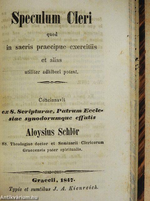 Die göttliche Mutter als Vorbild des katholischen Priesterthums/Speculum Cleri (gótbetűs)
