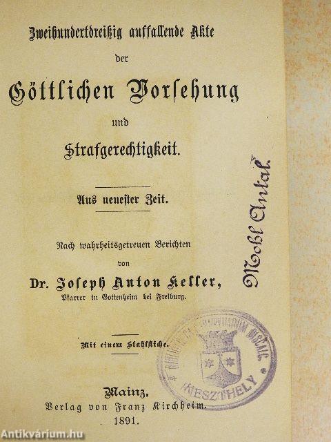 Zweihundertdreißig auffallende Akte der Göttlichen Vorsehung und Strafgerechtigkeit (gótbetűs)