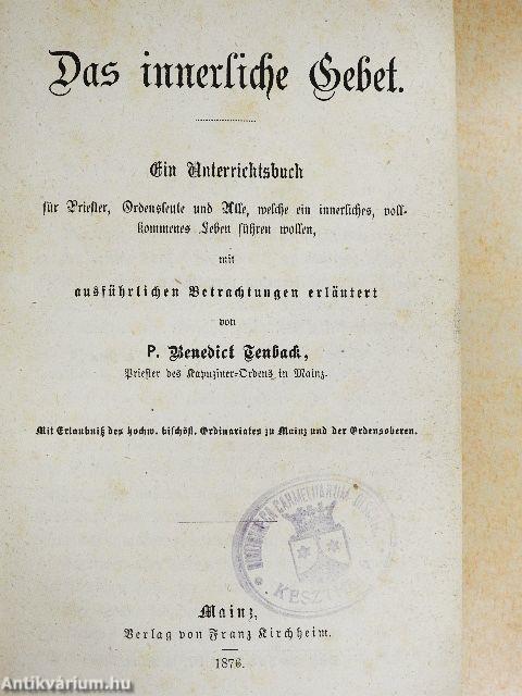 Das innerliche Gebet (gótbetűs)