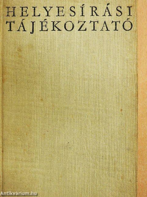 Helyesírási tájékoztató