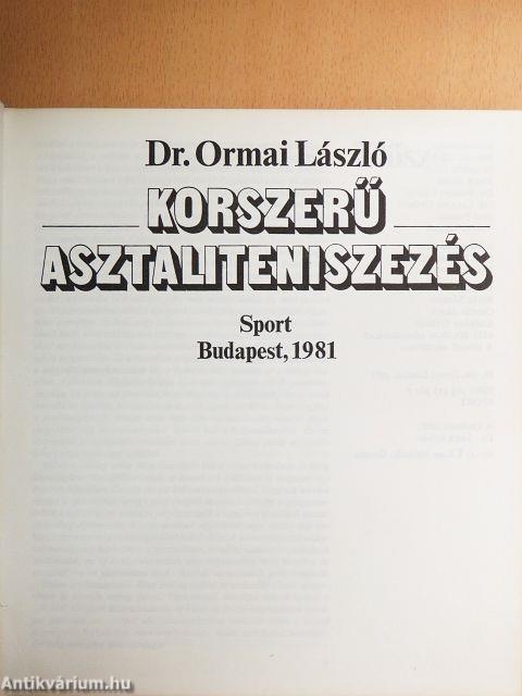Korszerű asztaliteniszezés