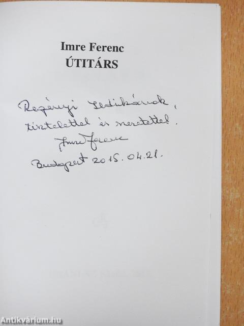 Útitárs (dedikált példány)