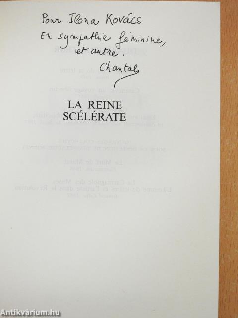 La Reine scélérate (dedikált példány)