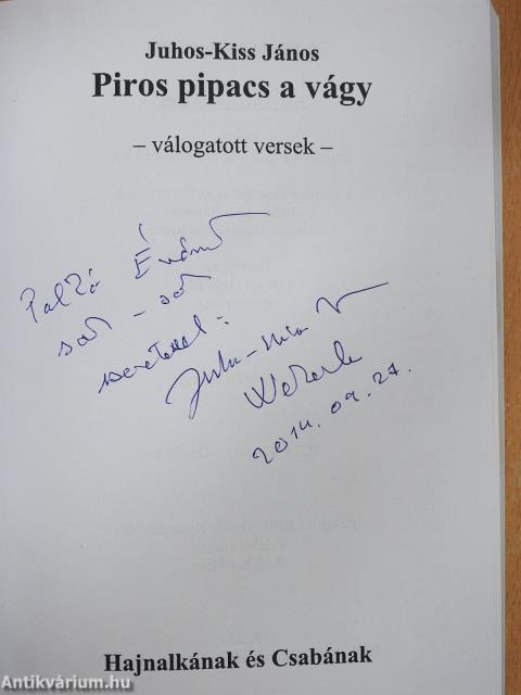 Piros pipacs a vágy (dedikált példány)