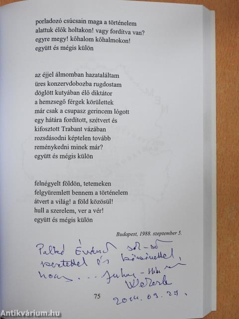 Piros pipacs a vágy (dedikált példány)