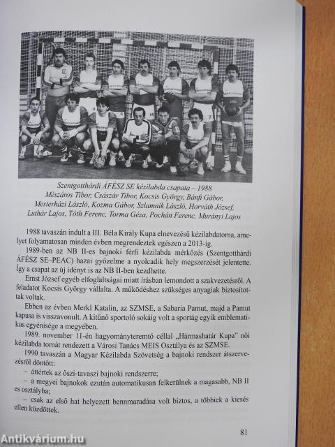 Szentgotthárd sportjának 135 éve (aláírt példány)