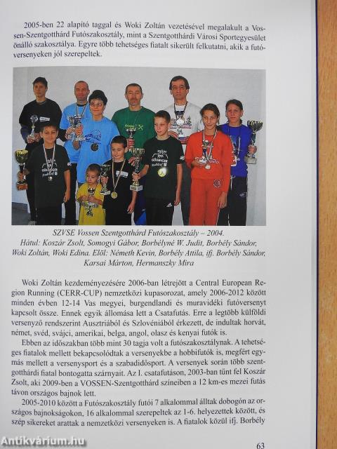 Szentgotthárd sportjának 135 éve (aláírt példány)