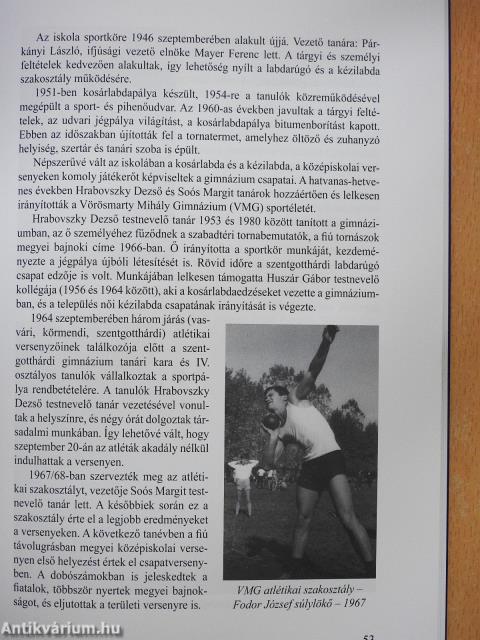 Szentgotthárd sportjának 135 éve (aláírt példány)