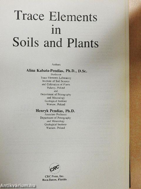 Trace Elements in Soils and Plants
