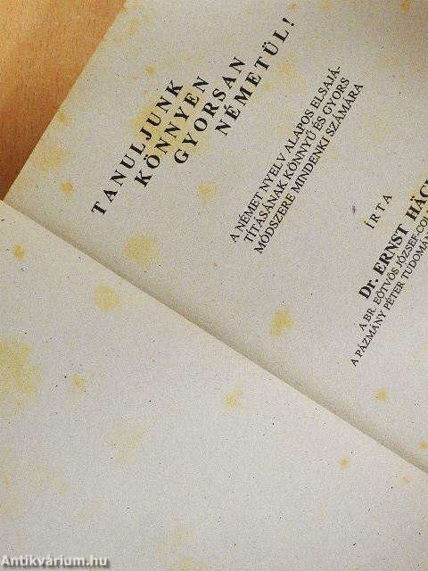 Tanuljunk könnyen, gyorsan németül!