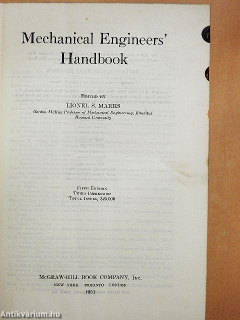 Marks' Handbook - Mechanical Engineers' Handbook