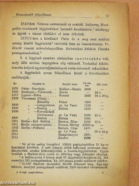 A levegő meghódítása (rossz állapotú)