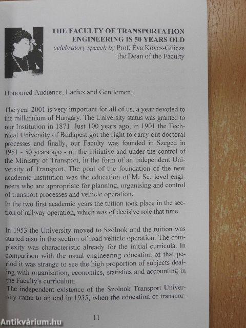 The Faculty of Transportation Engineering is 50 years old
