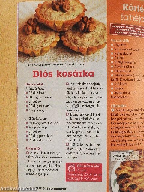 Receptözön - Sütemények 2017/1. Tél