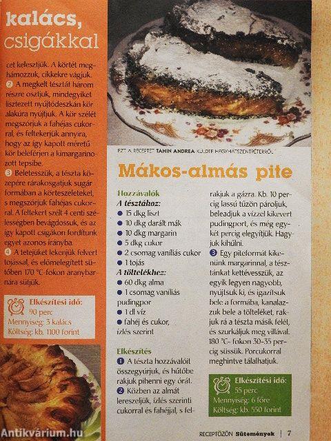 Receptözön - Sütemények 2017/1. Tél