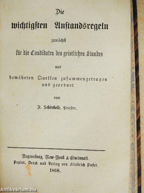 Lehrbuch der christlichen Wohlgezogenheit/Die wichtigsten Anstandsregeln (gótbetűs)