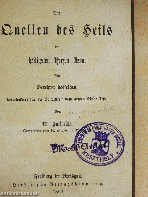 Die Quellen des Heils im heiligsten Herzen Jesu (gótbetűs)