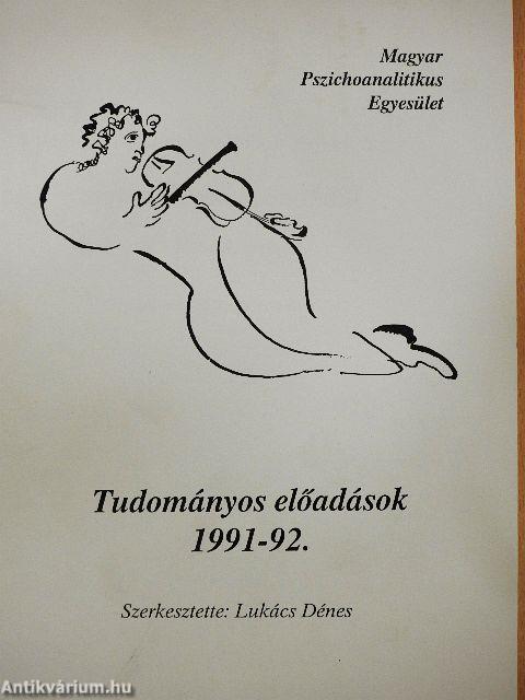 Tudományos előadások 1991-92.