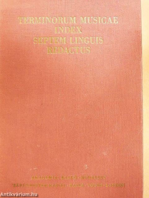 Terminorum musicae index septem linguis redactus