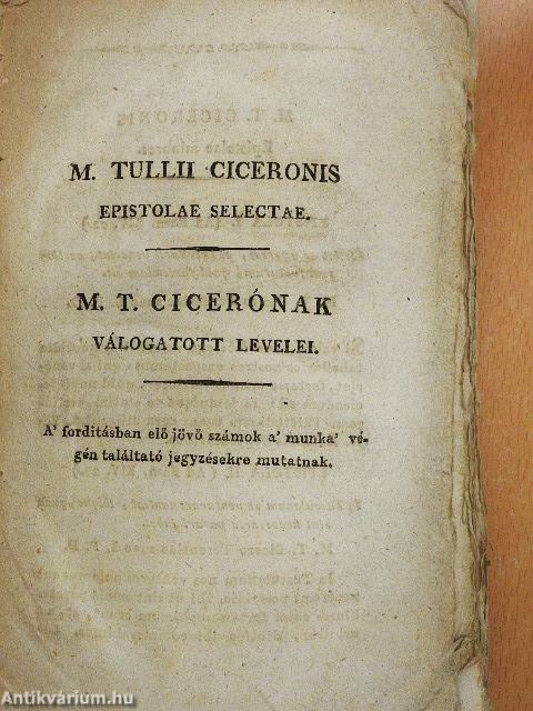 Válogatott levelek M. Tullius Ciceróból és K. Plinius Cecilius Sekundusból (rossz állapotú)