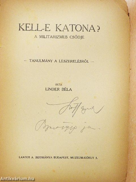 Kell-e katona? (rossz állapotú)