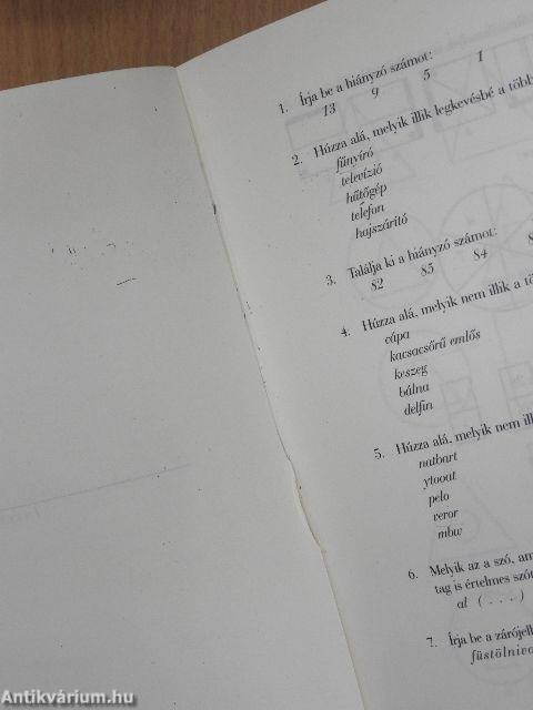 Intelligencia teszt I. Q.