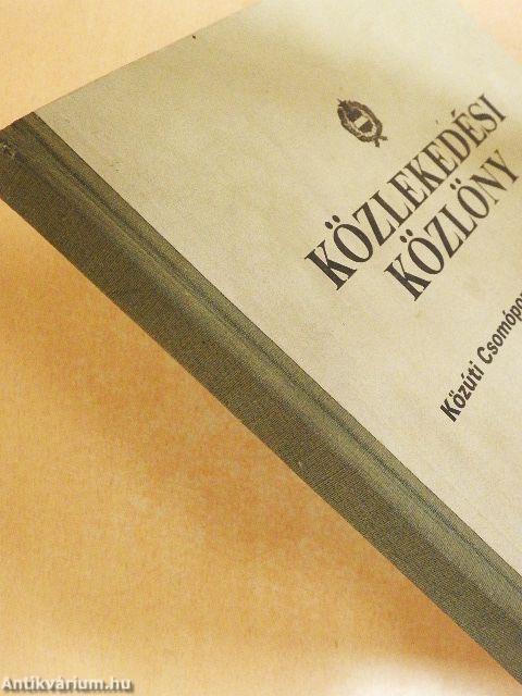 Közlekedési Közlöny 1988. szeptember - Különszám