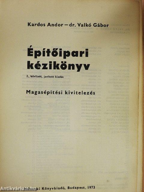 Építőipari kézikönyv