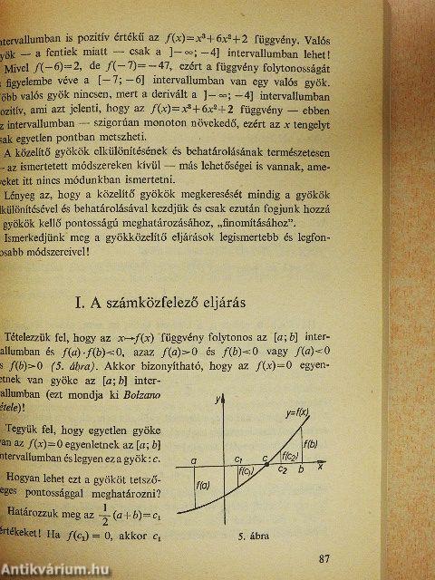 Válogatott fejezetek a matematikából