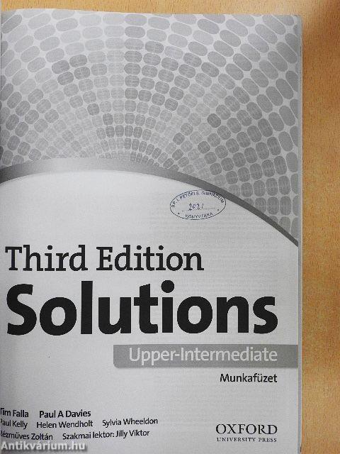 Solutions - Upper-Intermediate - Munkafüzet