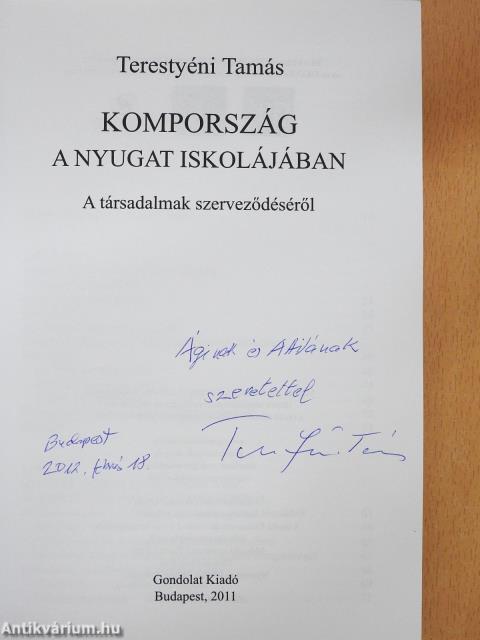 Kompország a nyugat iskolájában (dedikált példány)