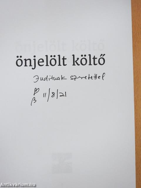 Önjelölt költő (dedikált példány)