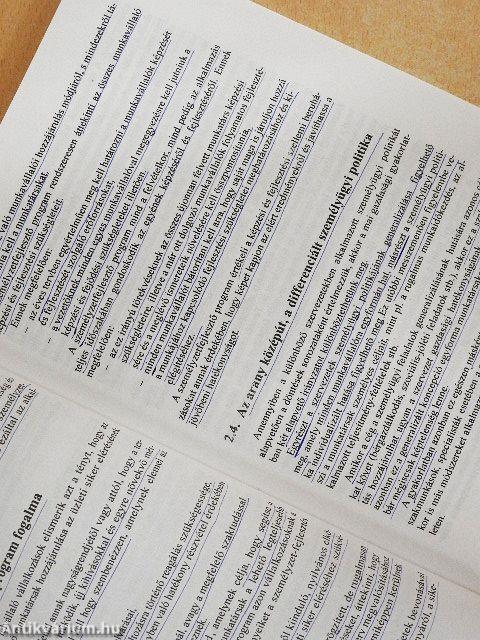 A személyügyi tevékenység gyakorlata