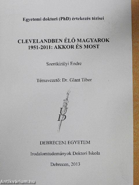 Clevelandben élő magyarok 1951-2011: akkor és most