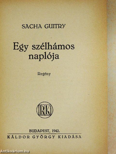 Egy szélhámos naplója