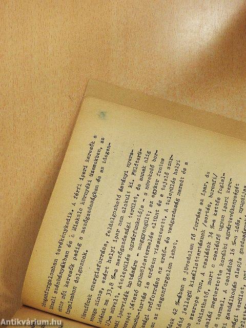 Faluvizsgálatok Borod-Abaúj-Zemplén megyében